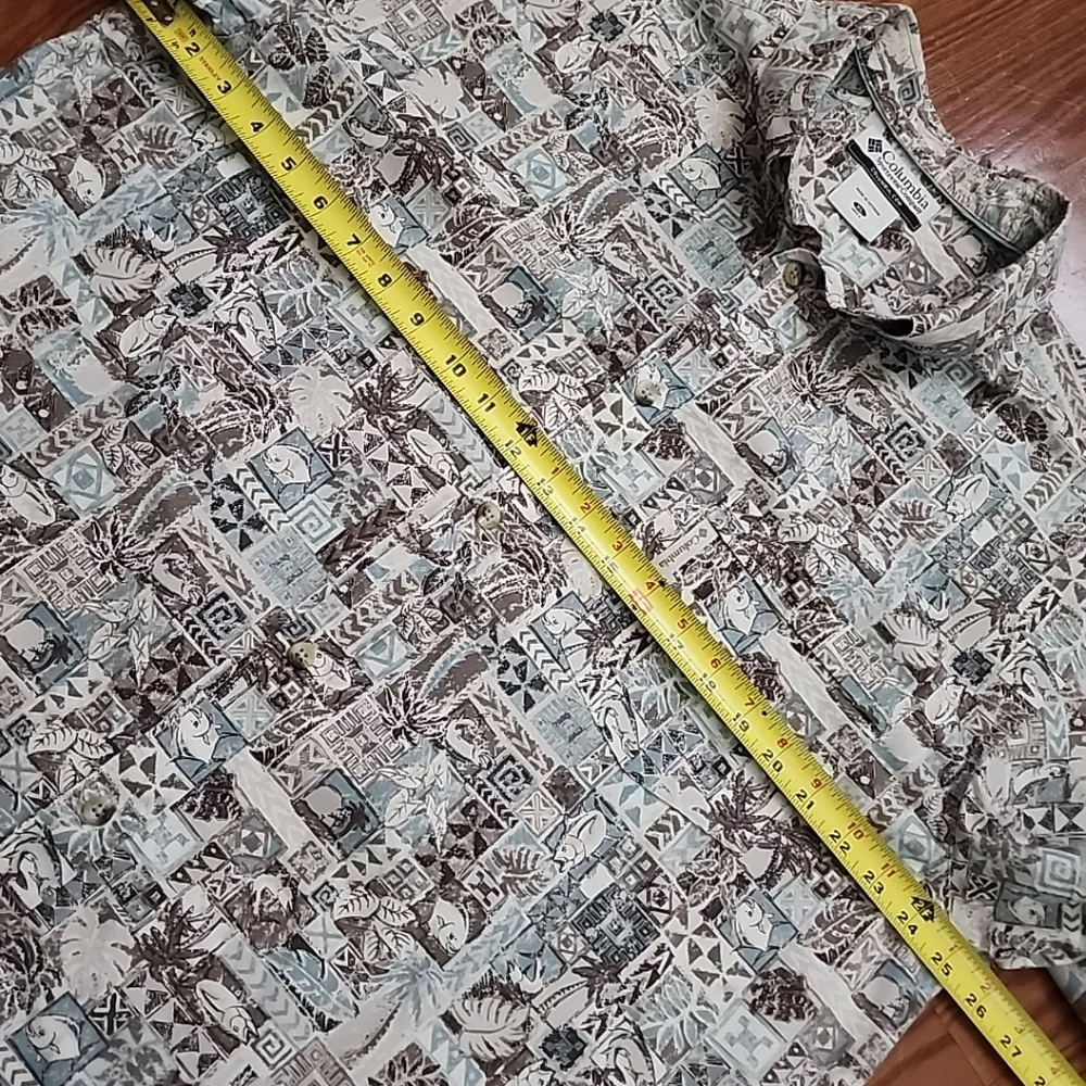 Columbia button down short‎ sleeve shirt xl cotton 1 pocket